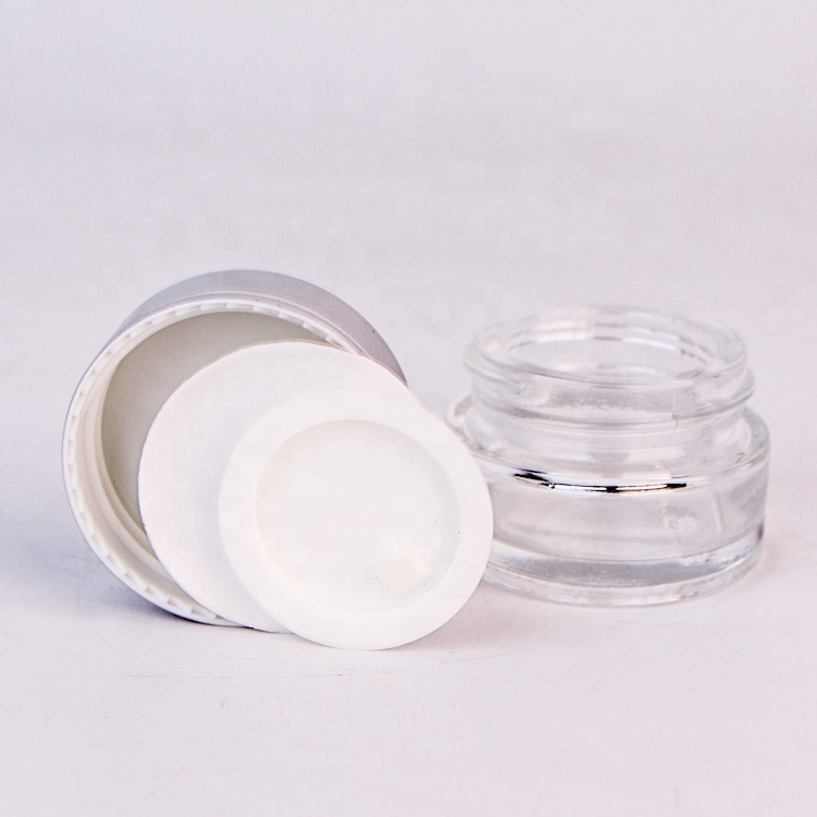 Customize empty 10ml cosmetics cream glass jar container with lid