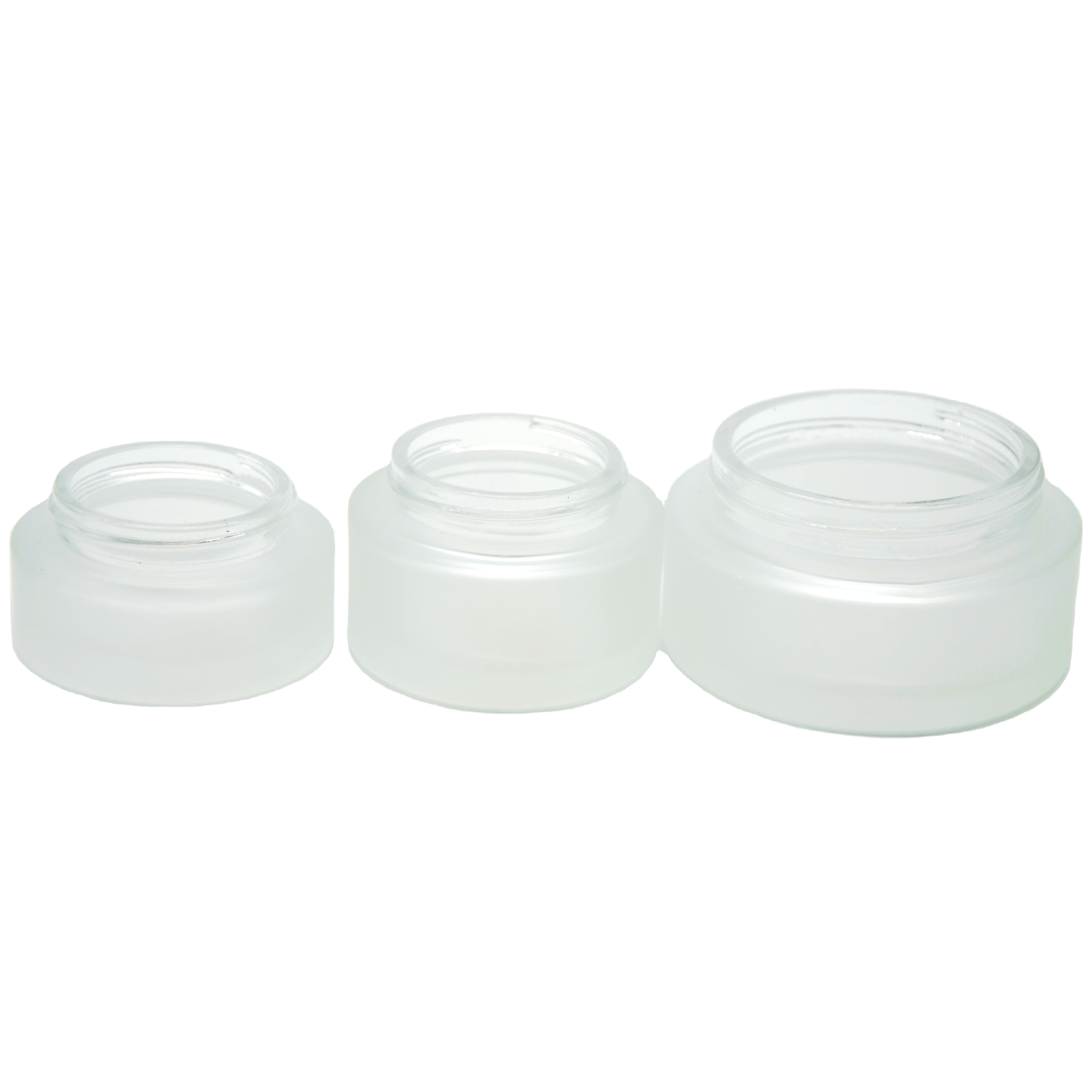 Customize frost cream bottle Bamboo and wood covered 30g glass cream jar