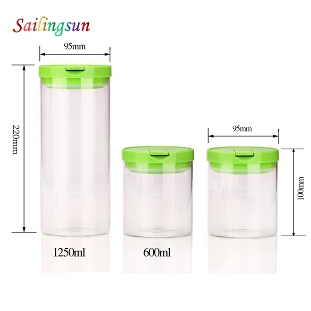 Customize logo acceptable airtight sealed pyrex cooking pyrex glass jar