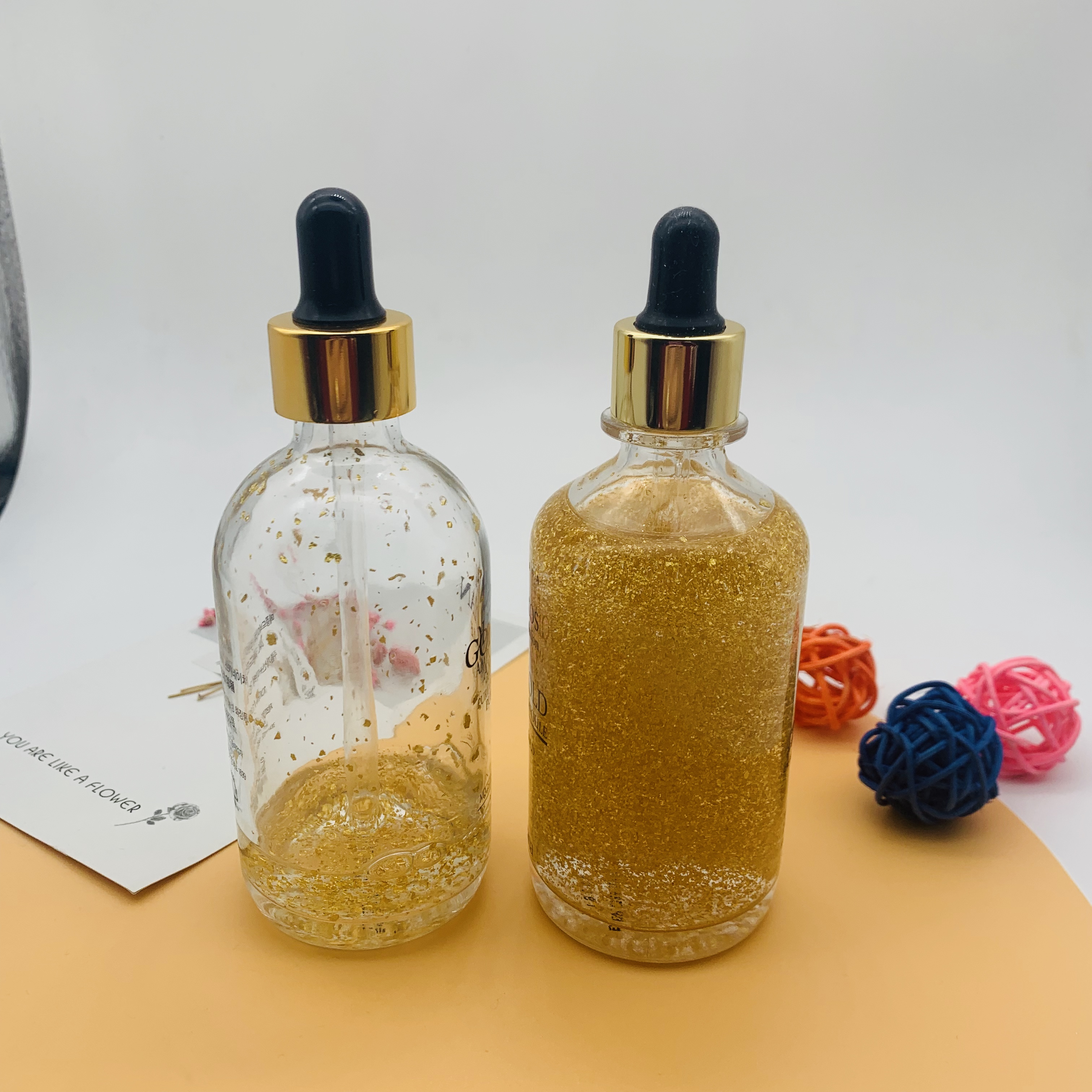 Customized 100Ml Boston Clear Cosmetic Serum Round Glass Boston Dropper Bottle