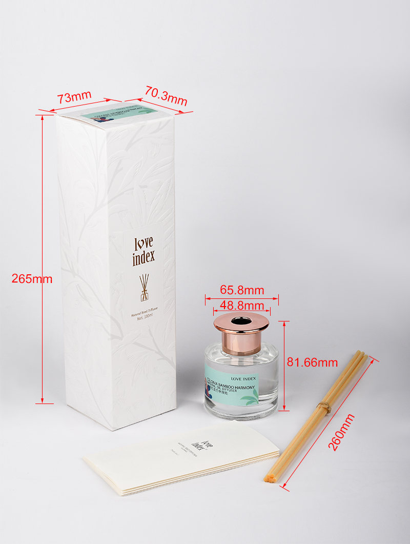Customized 100ml Clear Empty Reed Diffuser Set, Oil Diffuser & Reed Diffuser Sticks for Home Decor & Office
