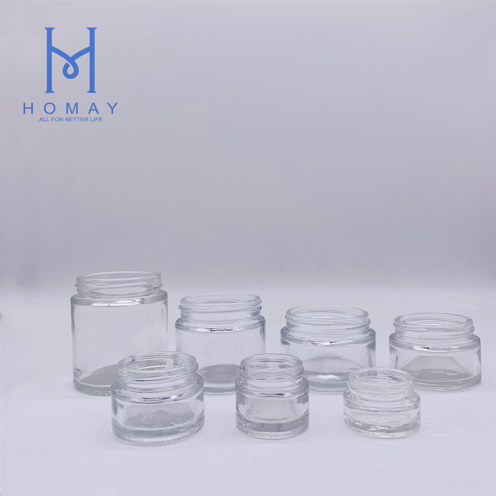Customized 100ml glass cosmetic cream glass jar for personal care