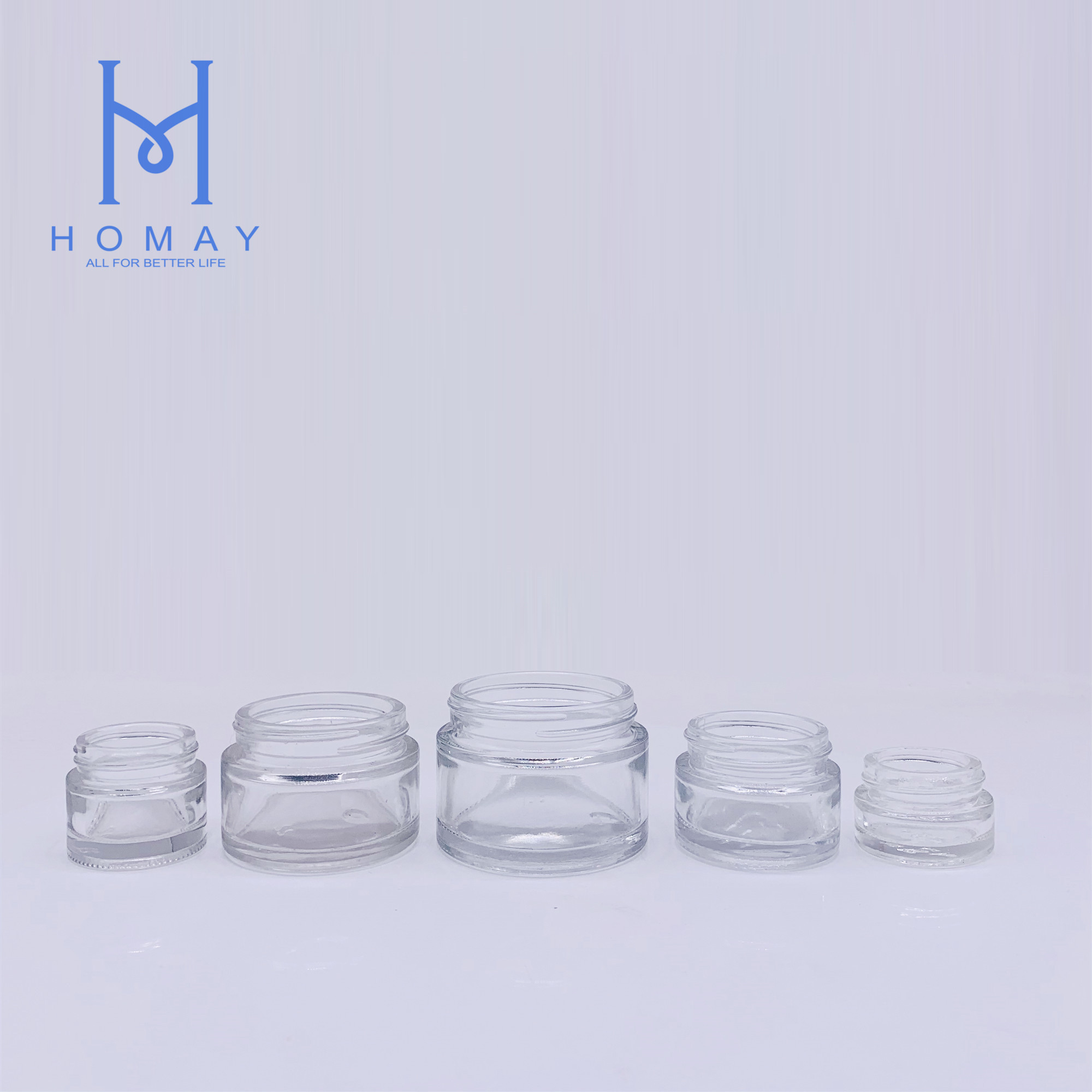 Customized 100ml glass cosmetic cream glass jar for personal care