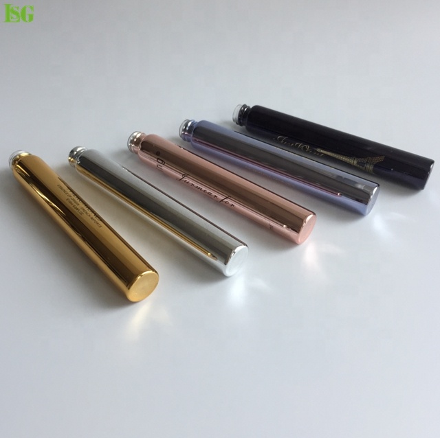 Customized 10ml UV Coated Electroplated Silver Gold Black Customized Colors Glass essential oil Roll-on Bottles Roller Bottles