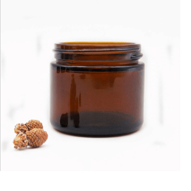Customized 200ml 250ml 300ml 8 oz 9 oz Straight Sided Amber Glass Jar With Aluminum/Tin Lids