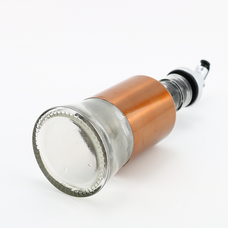 Customized 200ml Empty Kitchenware Stainless Steel Metal Olive Oil Glass Bottle