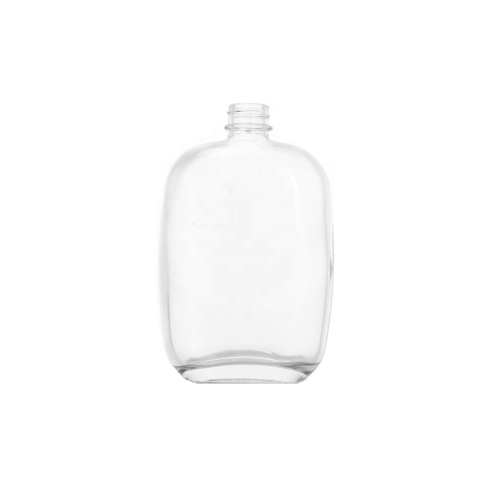 Customized 200ml Pocket Flask Cold Brew Coffee Flat Glass Bottle For Juice Beverage Drinking