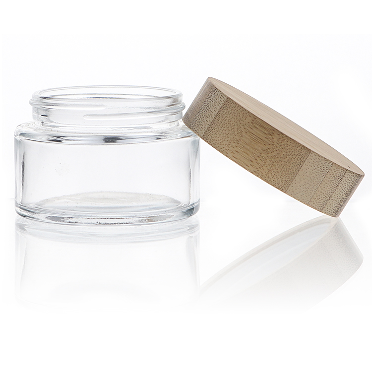 Customized 30g 50g 100g Cosmetics Containers And Packaging Glass Cream Jars