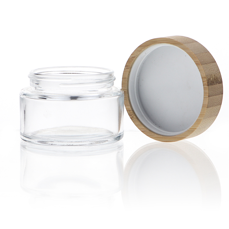 Customized 30g 50g 100g Cosmetics Containers And Packaging Glass Cream Jars