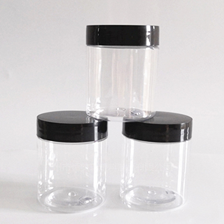 Customized 30ml 50ml 60ml 80ml Cosmetic Packaging Plastic Jar PET clear container and Colorful covers aluminium lid cap