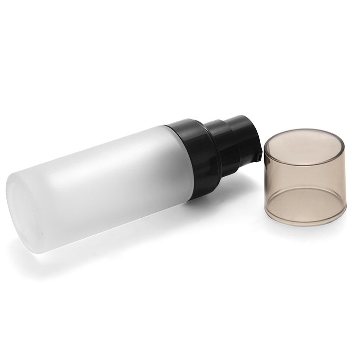 Customized 30ml Pump Foundation Bottle Primer BB Cream Pump Bottle Cylinder Glass Bottle