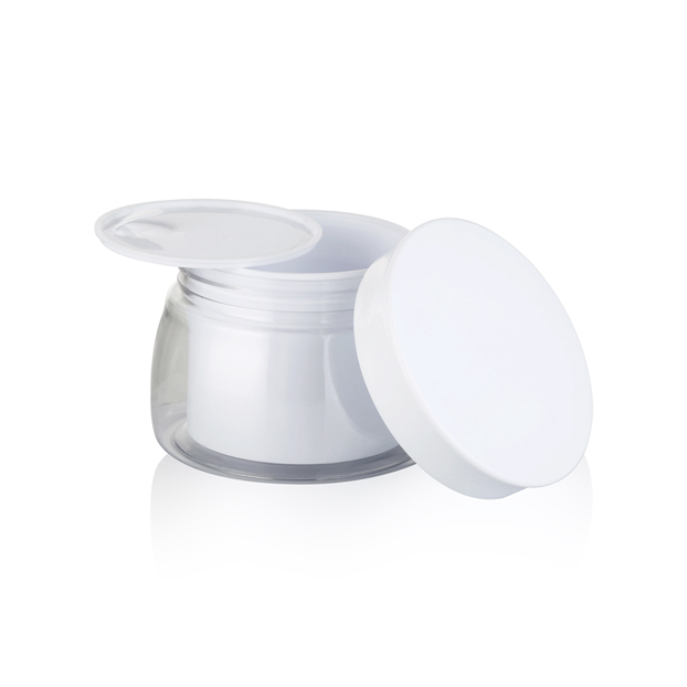 Customized 50Ml Round Cosmetic Face Empty Plastic Pet Skin Care Cream Jars