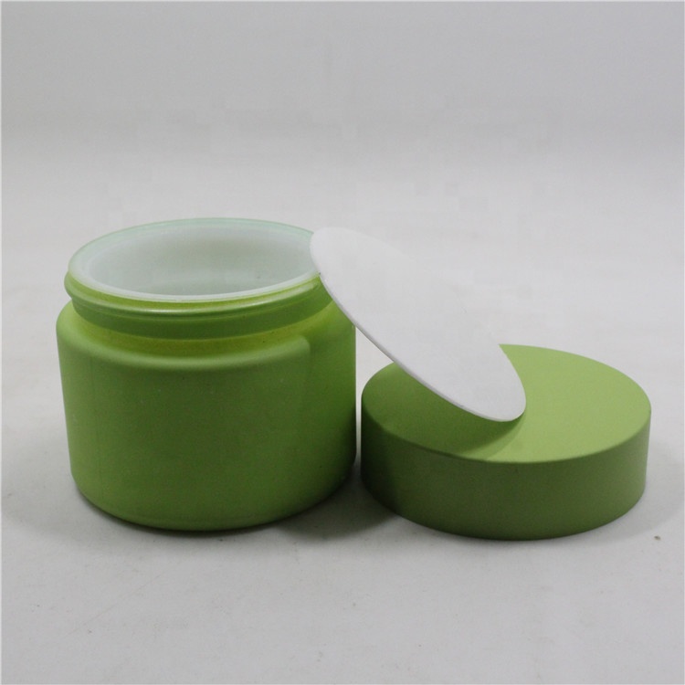 Customized 50g Empty cosmetic opal porcelain glass jar Eye Cream Emulsion Cream Container