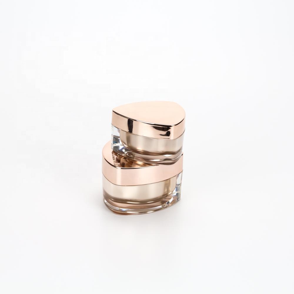 Customized 50g fancy triangle luxury container cream cosmetic jar rose gold