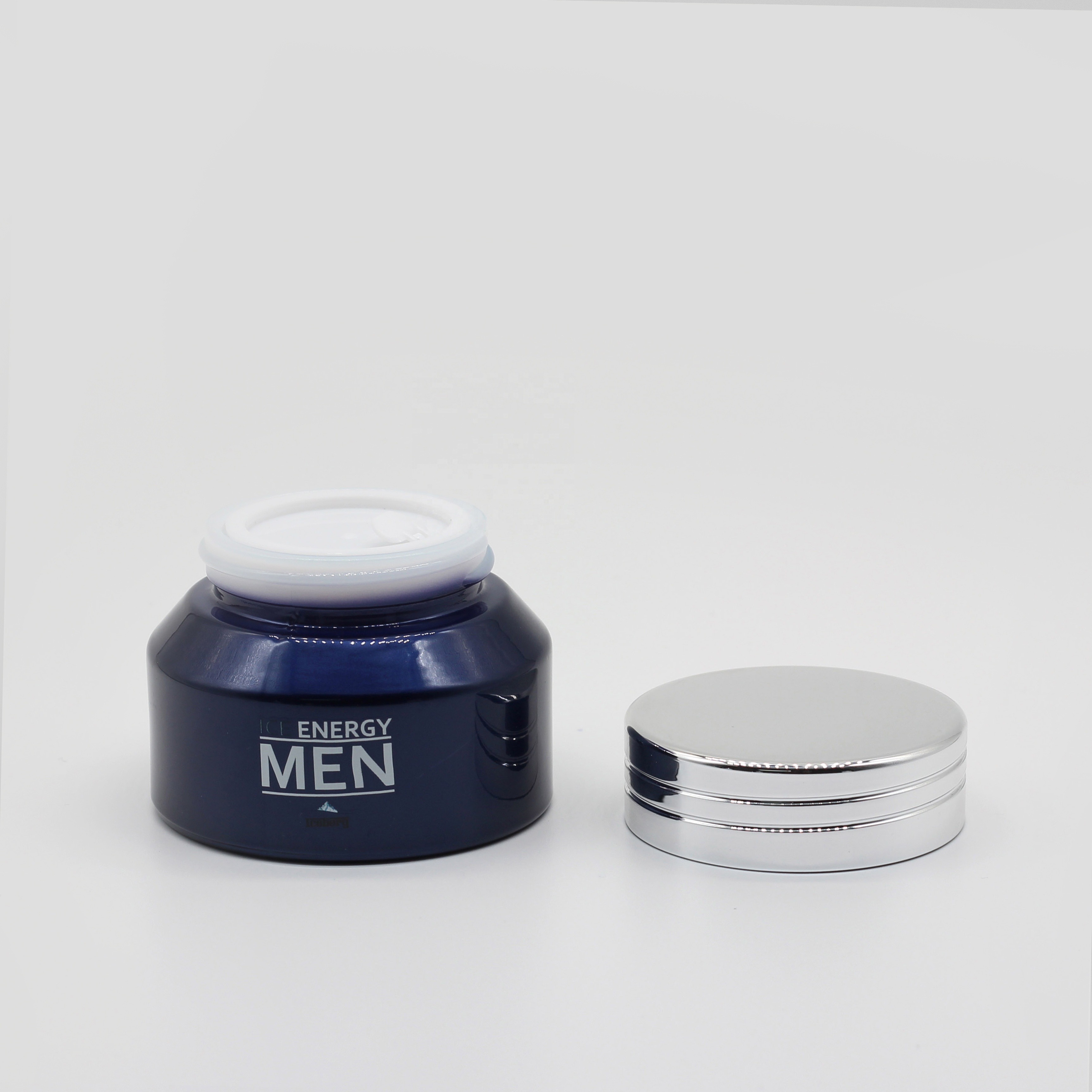 Customized 50g opal glass cosmetic jar for man