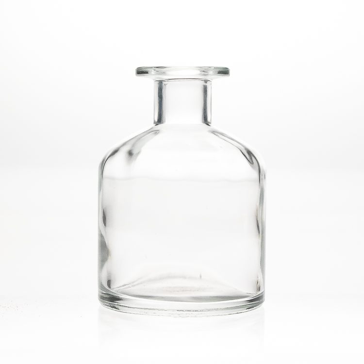 Customized 50m Big Belly Round Shaped Clear Empty glass Reed Diffuser Bottle for Aroma Fragrance