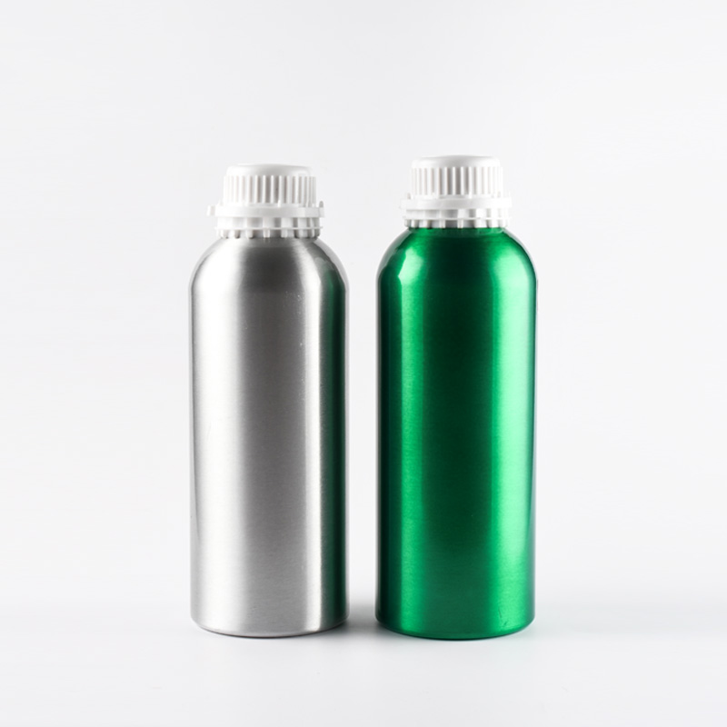 Customized 50ml 100ml 250ml 500ml 1000ml 1L sliver red yellow green aluminum essential oil bottle with tamperproof cap