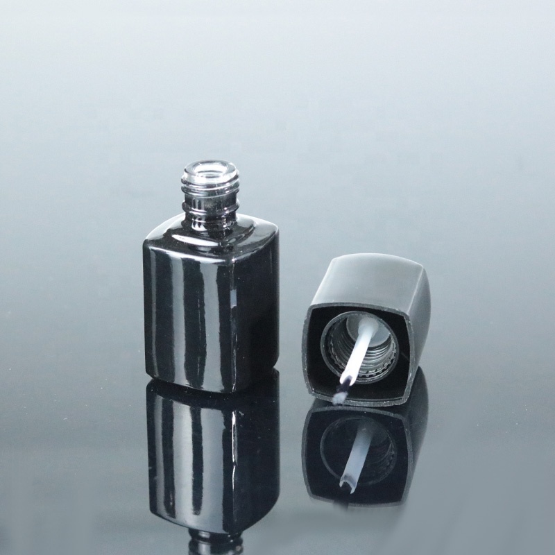 Customized 5ml 10ml 15ml black empty gel nail polish bottle (NG22)