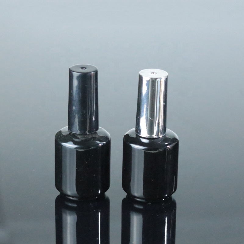 Customized 5ml 10ml 15ml black empty gel nail polish bottle (NG22)