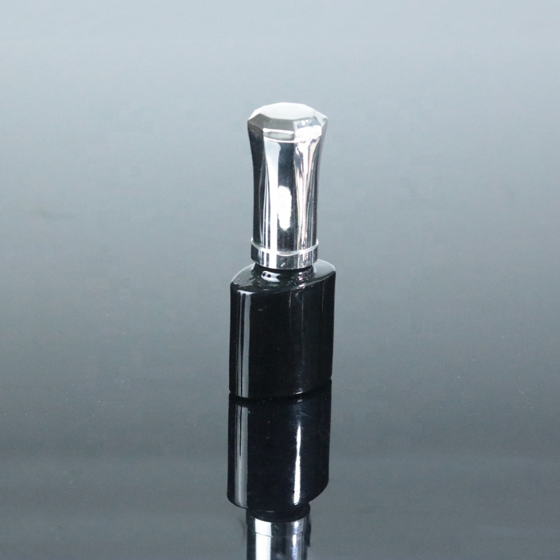 Customized 5ml 10ml 15ml black empty gel nail polish bottle (NG22)