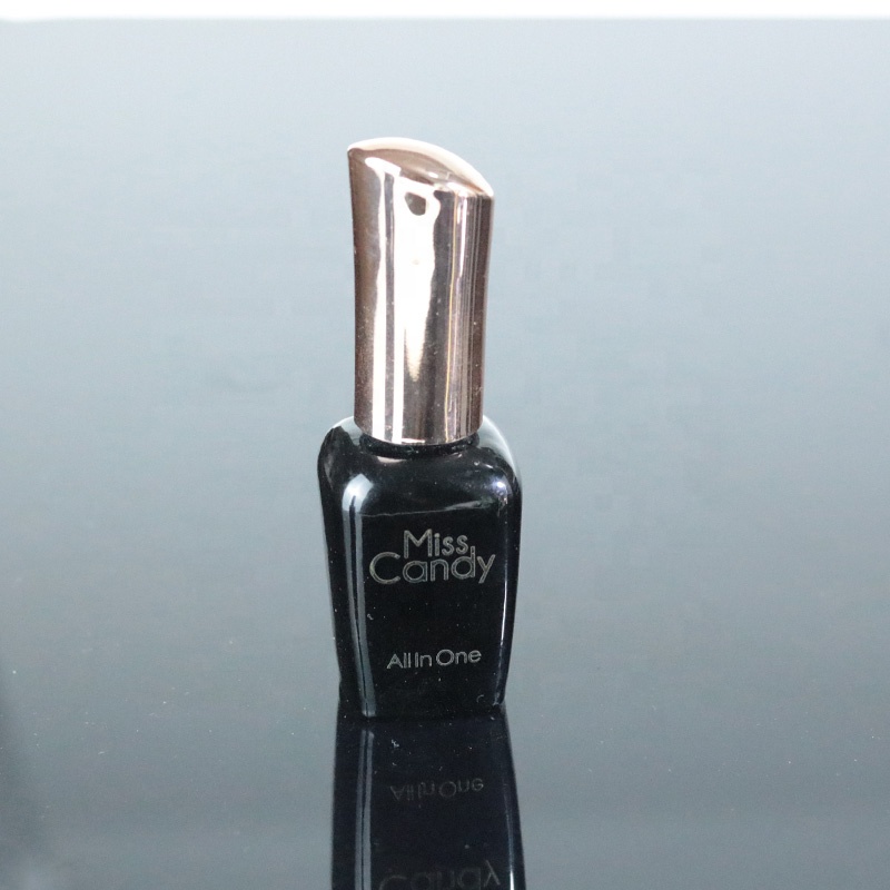 Customized 5ml 10ml 15ml black empty gel nail polish bottle (NG22)