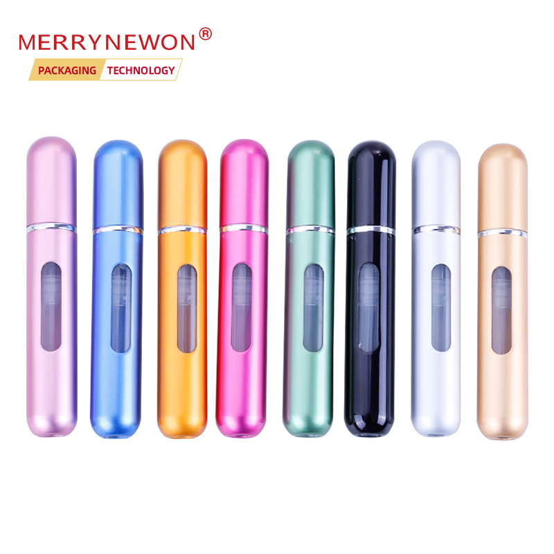 Customized 5ml 8ml aluminum perfume spray refill empty bottle