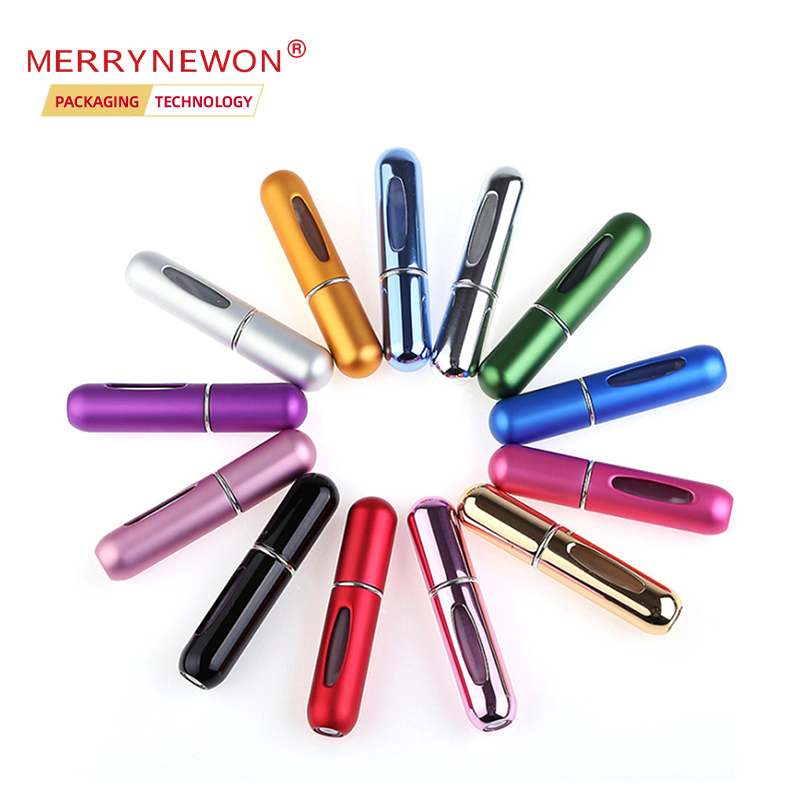 Customized 5ml 8ml aluminum perfume spray refill empty bottle