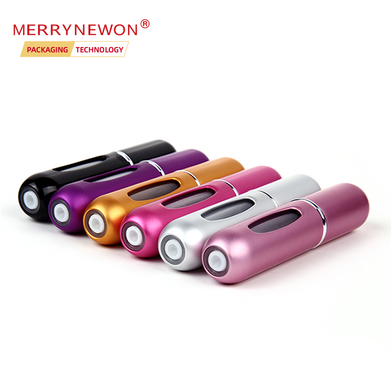 Customized 5ml 8ml aluminum perfume spray refill empty bottle