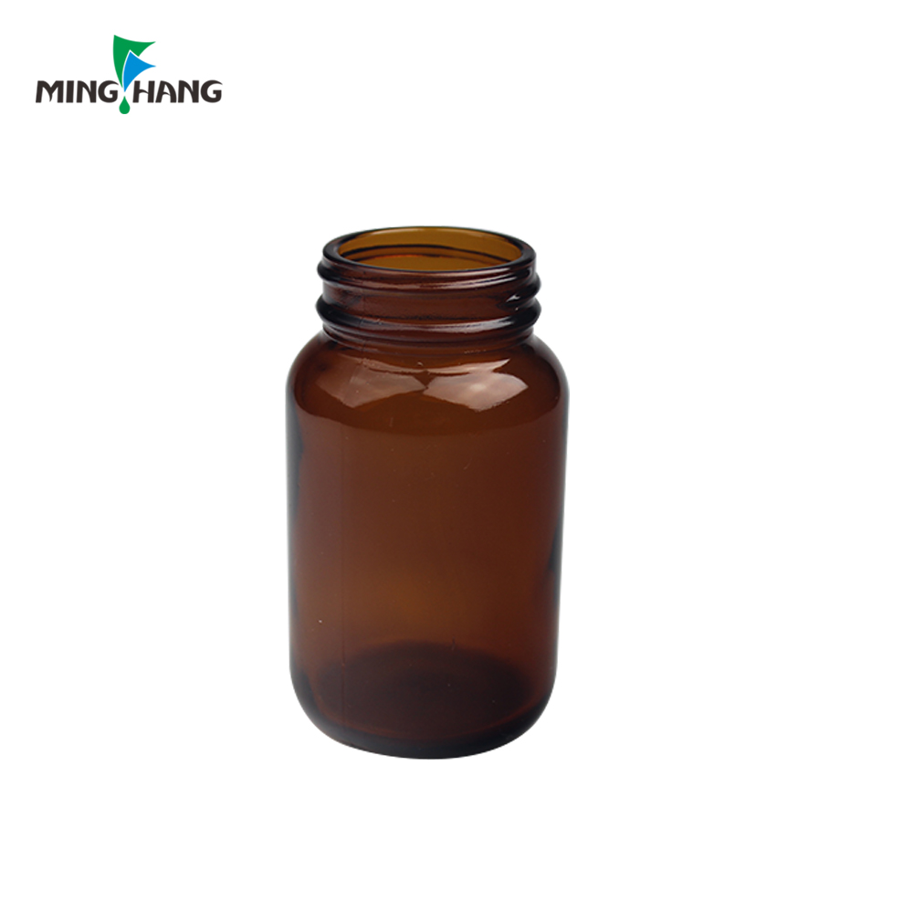 Customized 60ml 100ml 250ml Pharmaceutical Bottle Amber Glass Wide Mouth Medical Bottles