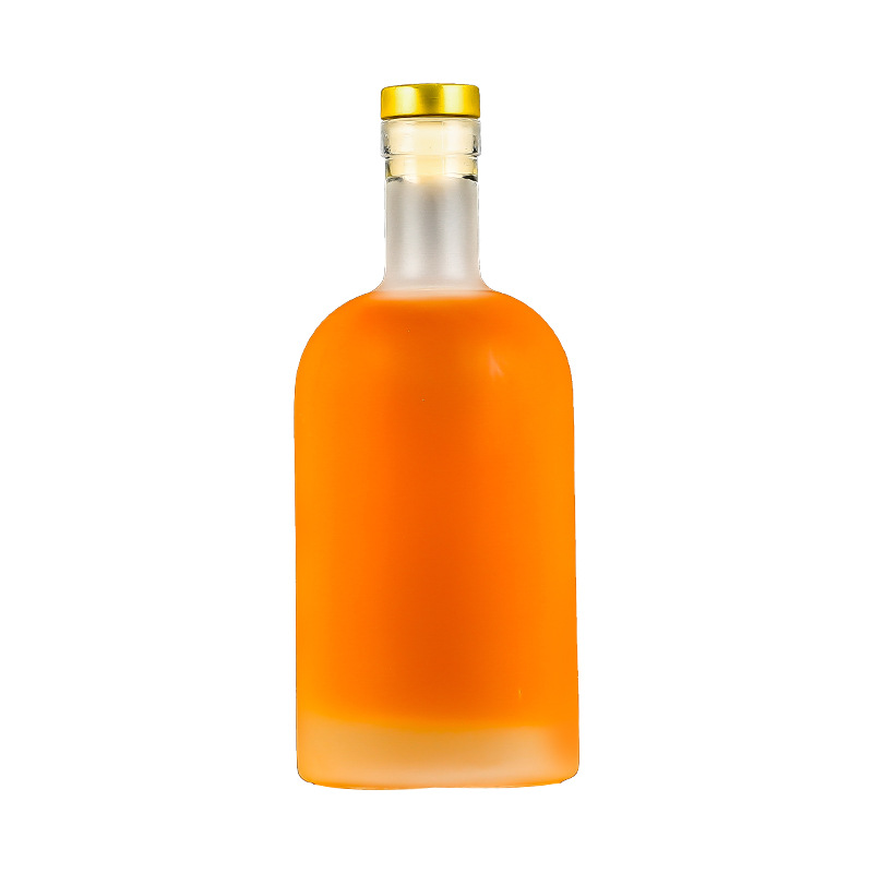 Customized 750 Ml Cork Top Wholesale Liquor Spirits Rum Vodka Whiskey Tequila Gin Clear Glass Bottles