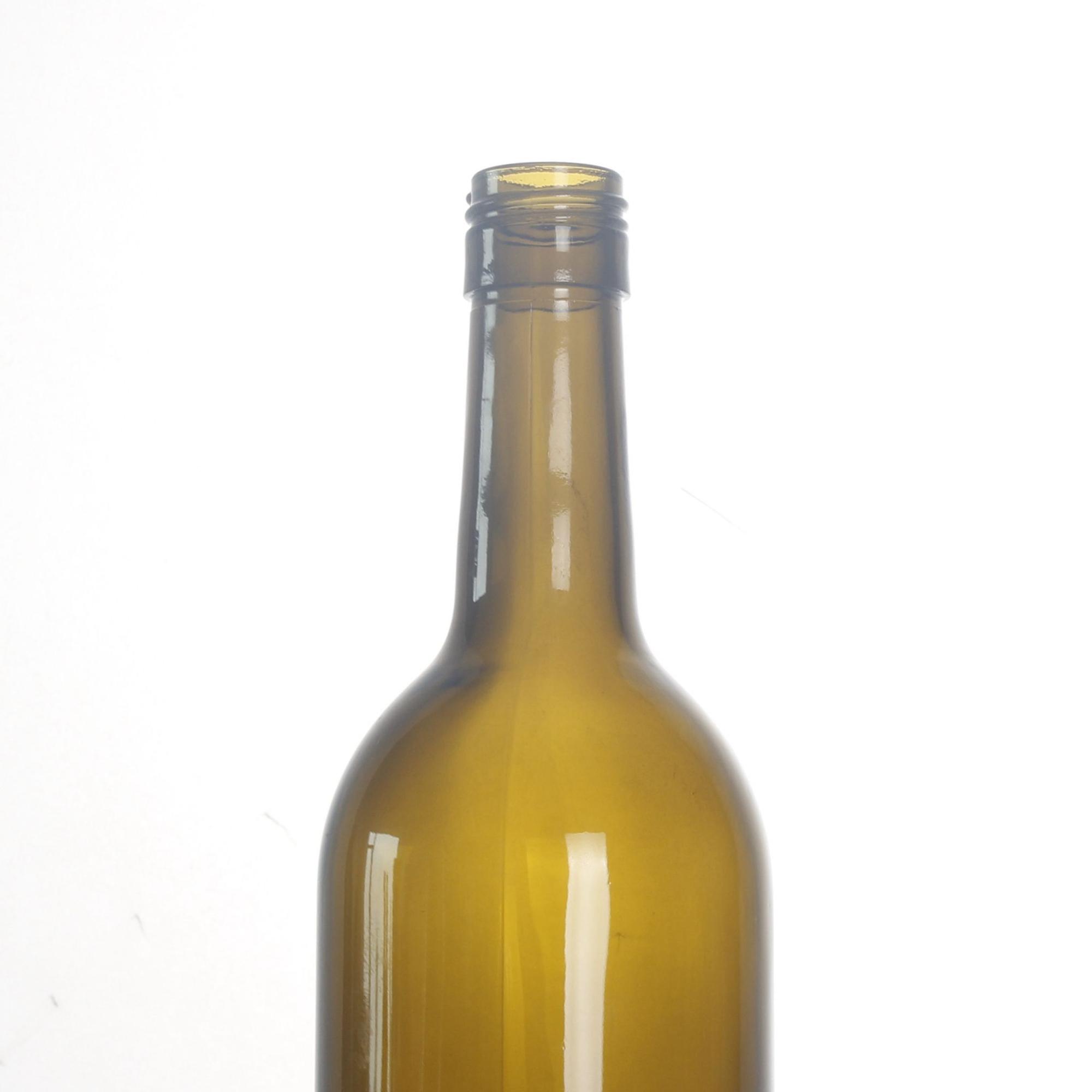 Customized 750ml 75cl 1200g antique green heavy Bordeaux glass bottle for red wine