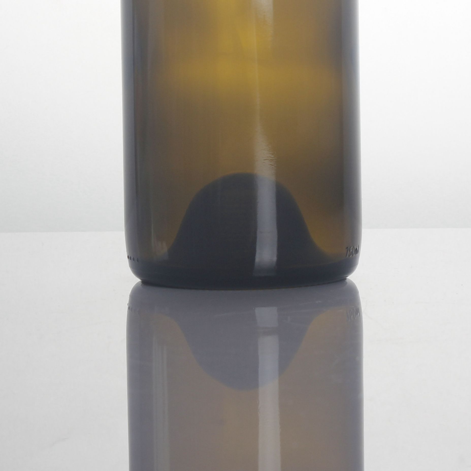 Customized 750ml 75cl 1200g antique green heavy Bordeaux glass bottle for red wine