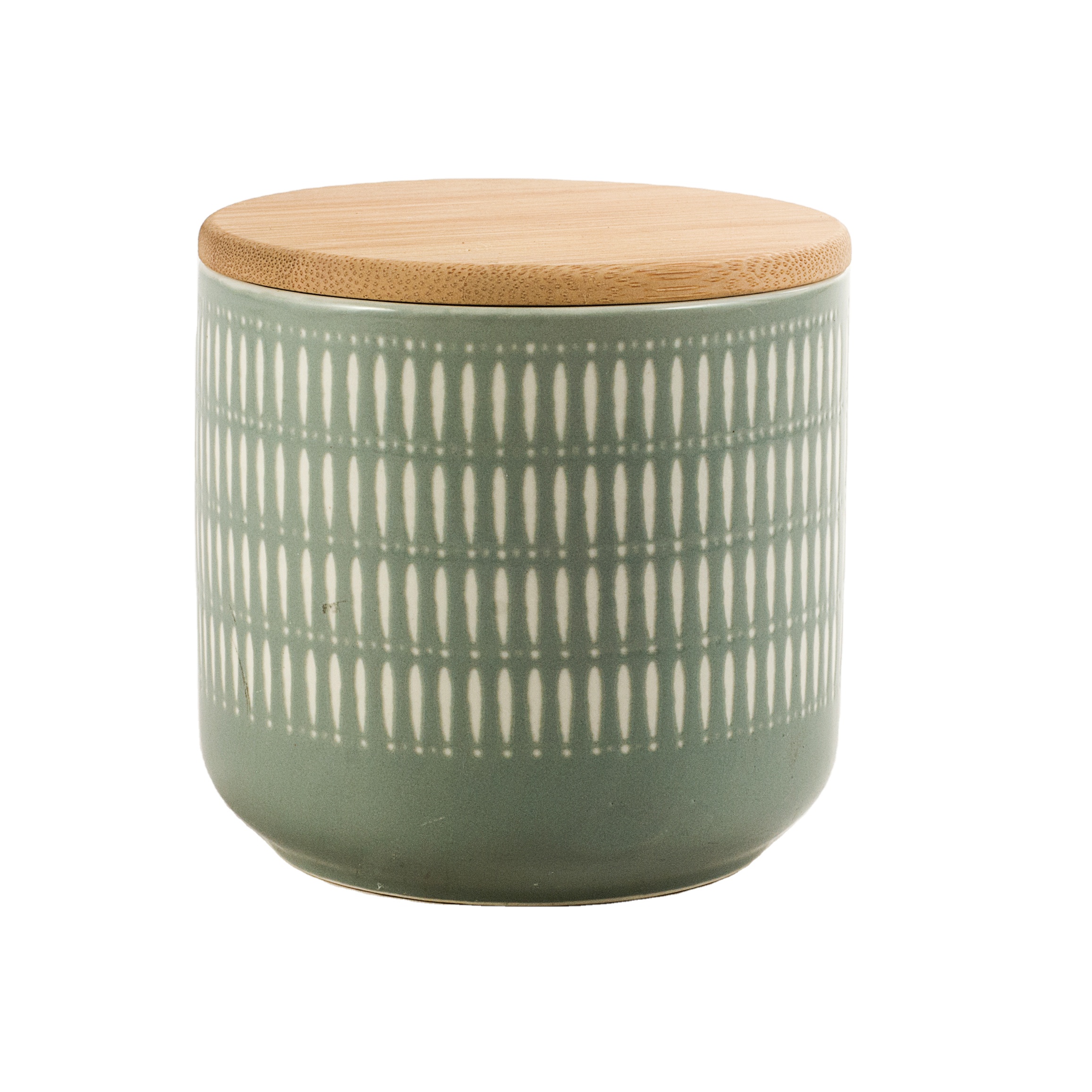 Customized 800ML Plain Tea Coffee Canister With Wood Lid Sugar Biscuit Nut Storage airtight jars ceramic pots with custom logo