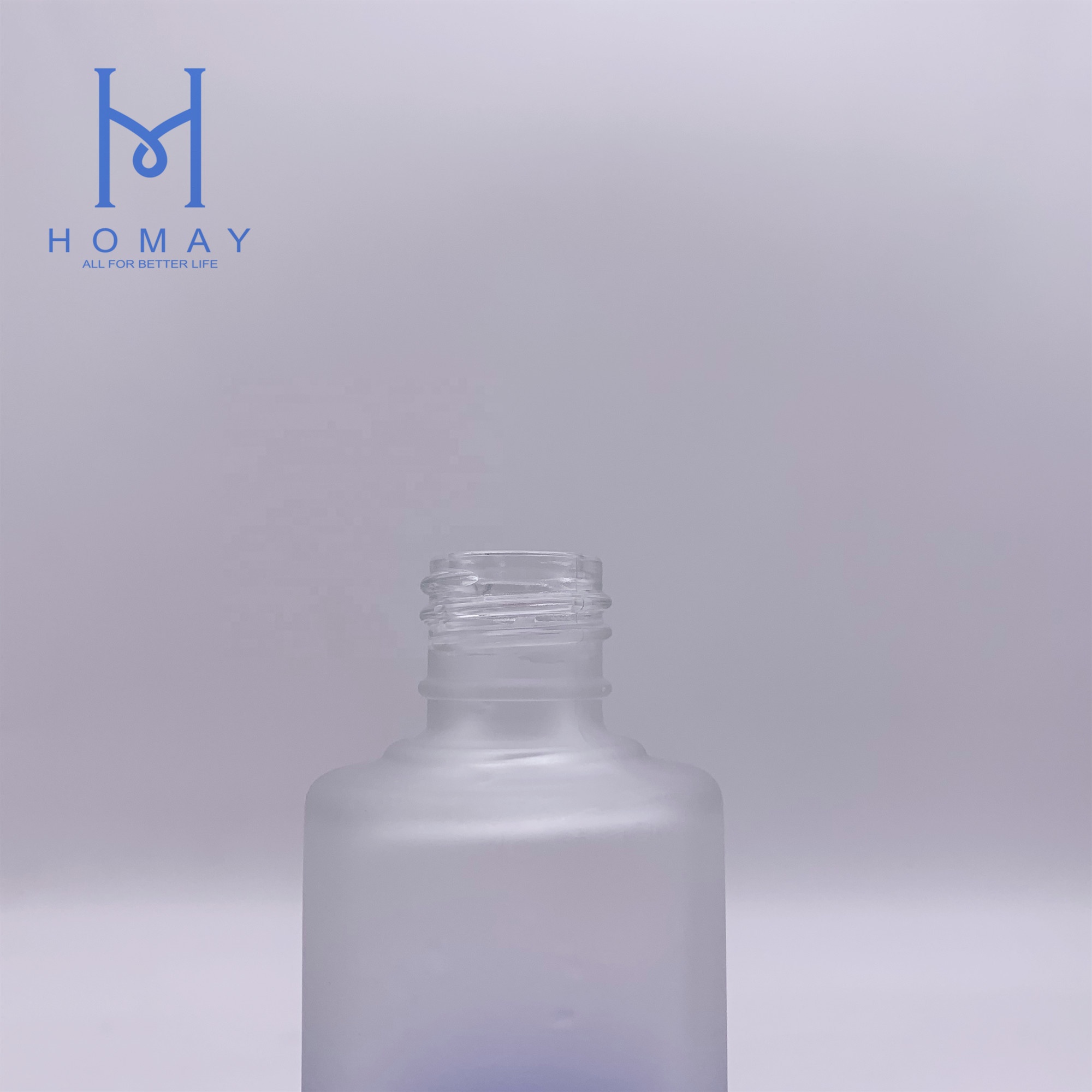 Customized 85ml Clear Frost Cosmetic Perfume Glass Bottle 85ml With Spray Pump