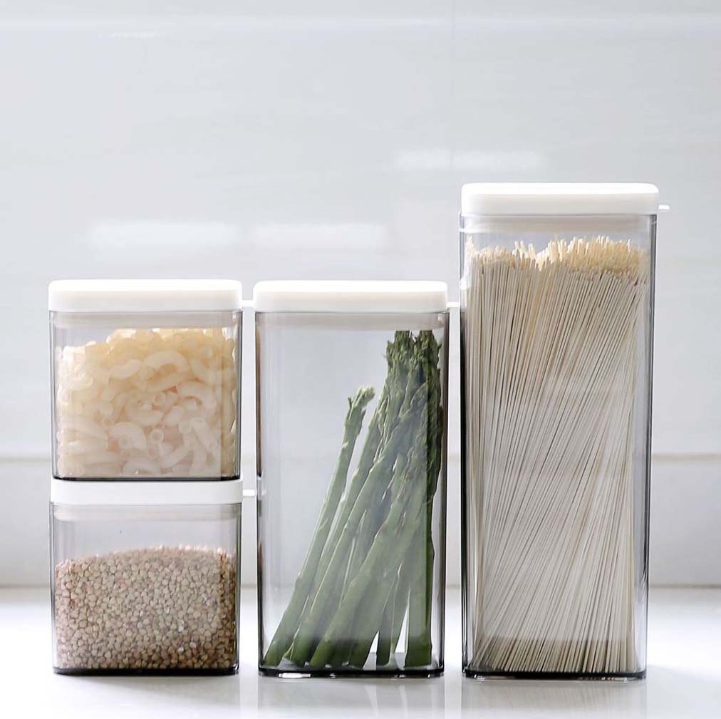Customized Airtight Bulk Food Storage Bottole Containers Plastic Food Cereal Containers Jars For Grains