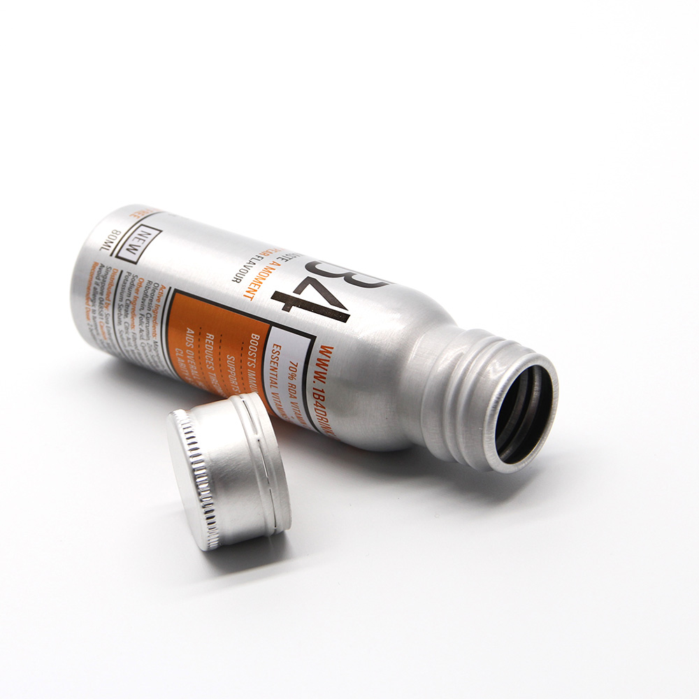 Customized Aluminum small 8oz 12oz 16oz 300 ml fruit juice aluminum energy shot beverage bottle