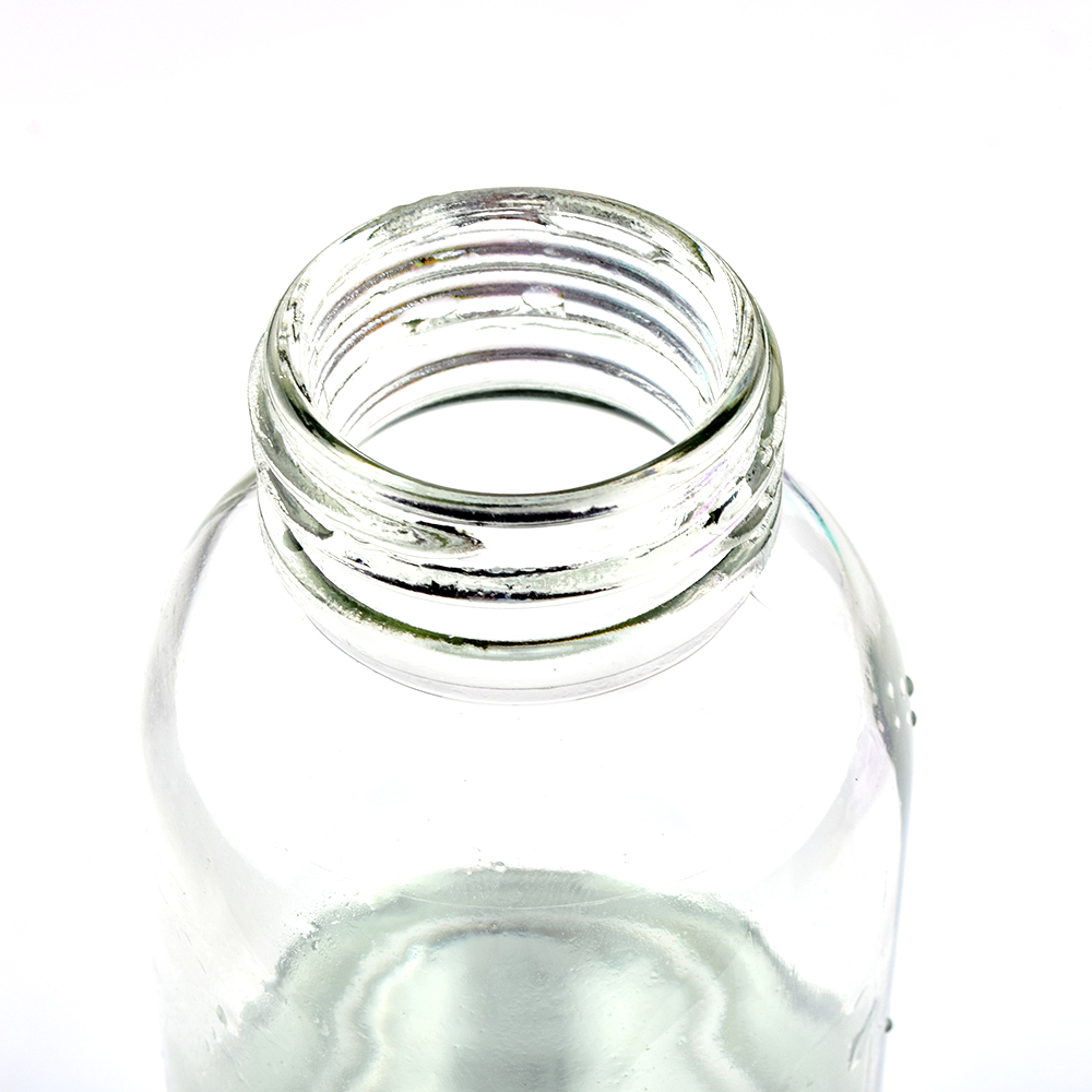 Customized Bpa Free 17Oz Bamboo Lid Reusable Glass Water Bottle With Protective Silicone Sleeve