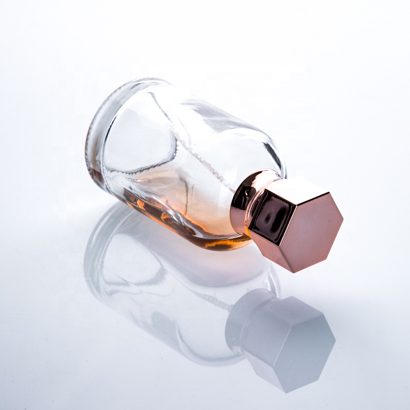 Customized Bulk Polished Round Oil Perfume Bottle 50ml Luxury Perfume Bottle