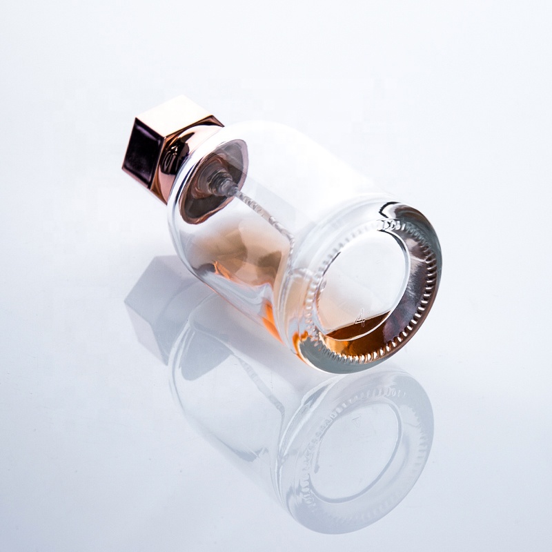 Customized Bulk Polished Round Oil Perfume Bottle 50ml Luxury Perfume Bottle