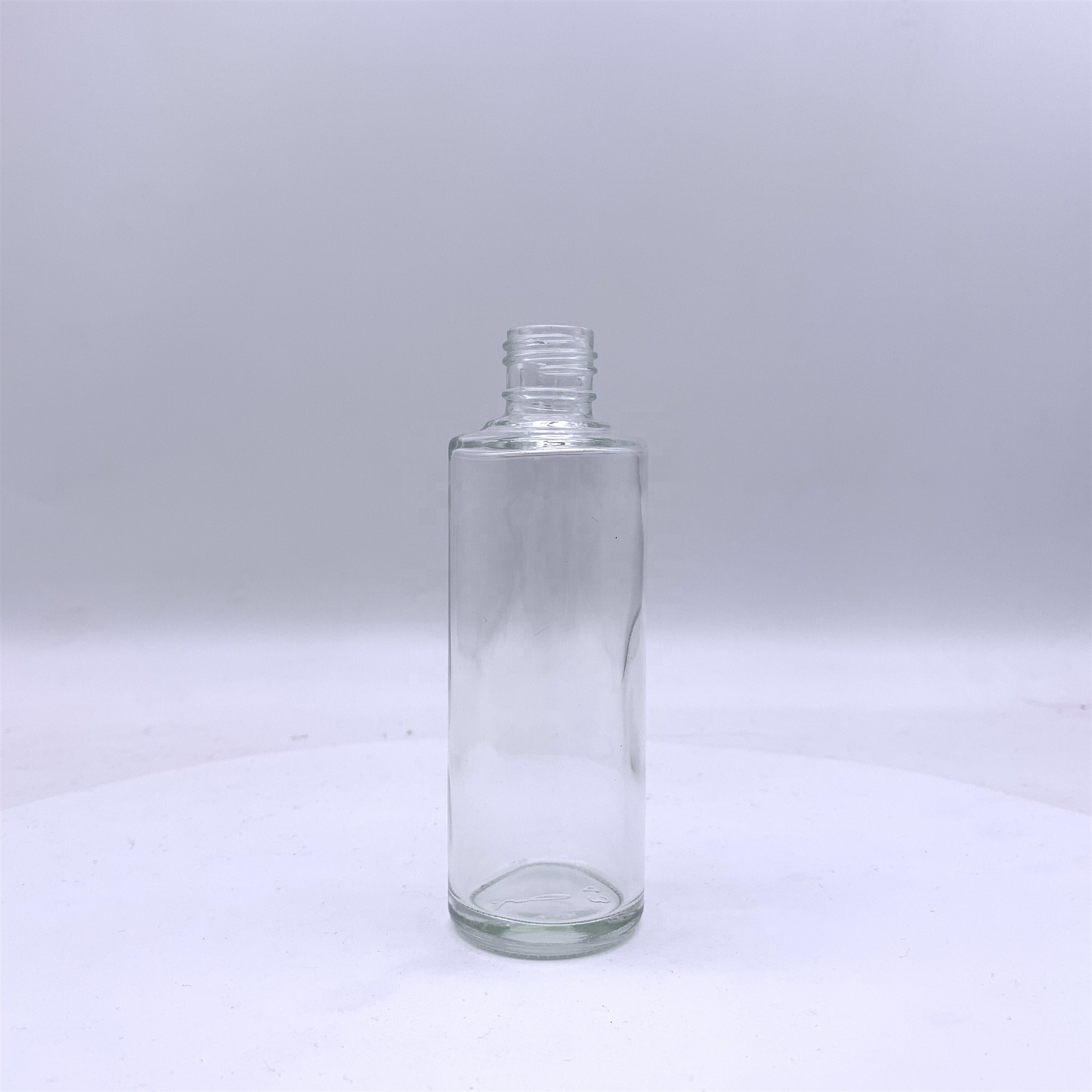 Customized Clear Frost Cosmetic Lotion Glass Bottle 85ml With Spray Pump