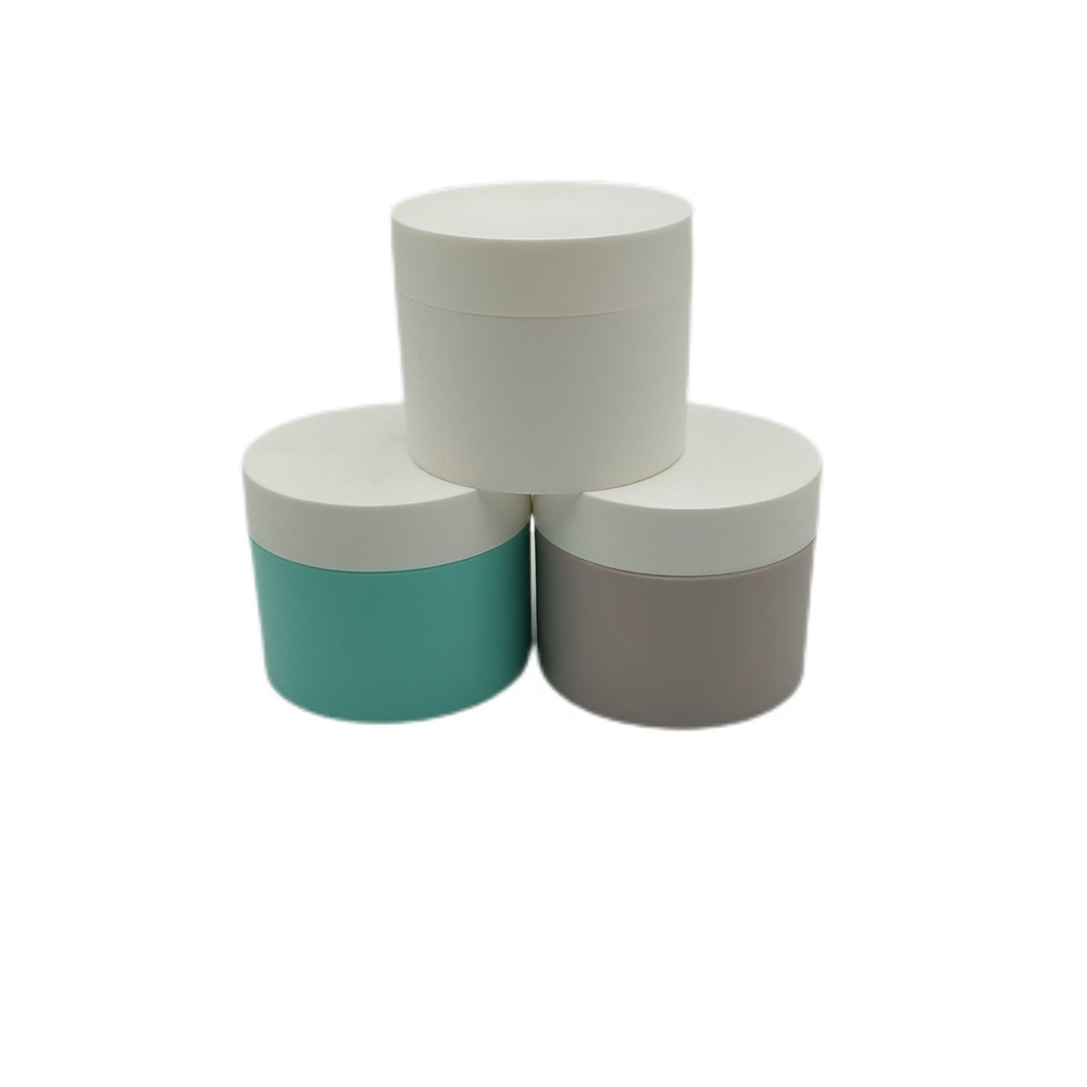 Customized Color 250ml 8 oz Matte White PP Plastic Round Cosmetic Cream Jar With Lid