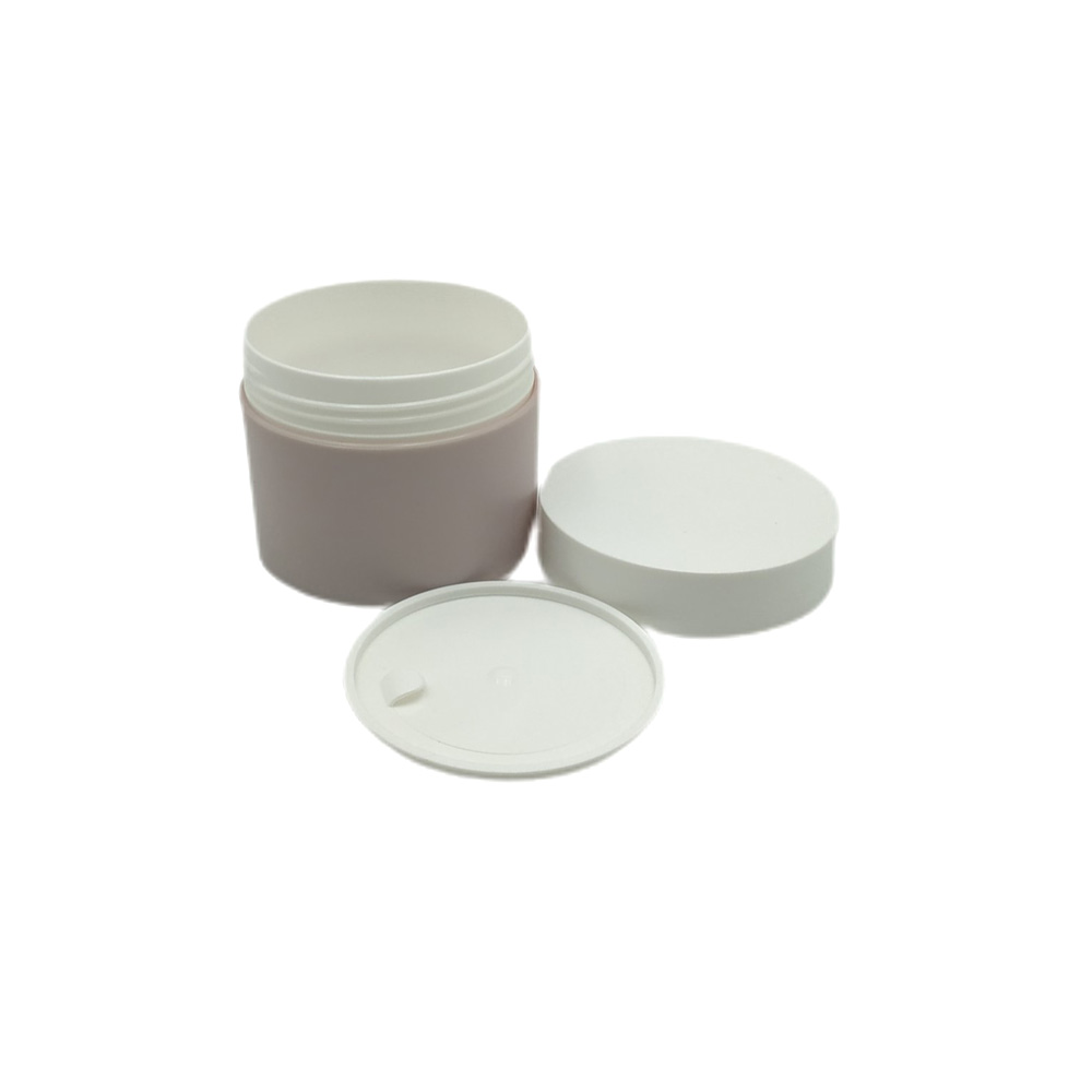 Customized Color 250ml 8 oz Matte White PP Plastic Round Cosmetic Cream Jar With Lid