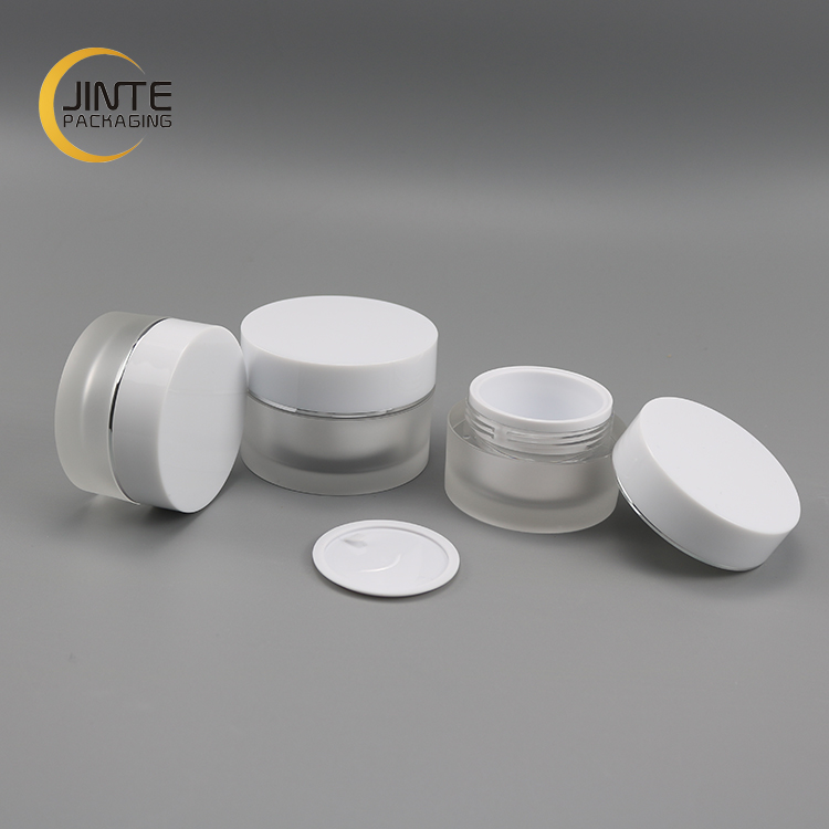 Customized Color  Acrylic Cosmetic Container Jars with Acrylic Lid