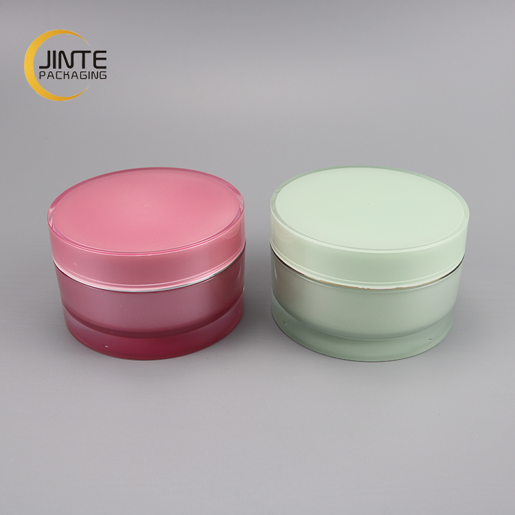 Customized Color Acrylic Cosmetic Container Jars with Acrylic Lid