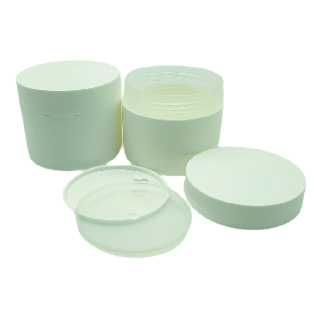 Customized Color Matte White PP Plastic Round 100ml 200ml Cosmetic Cream Jars With Lid