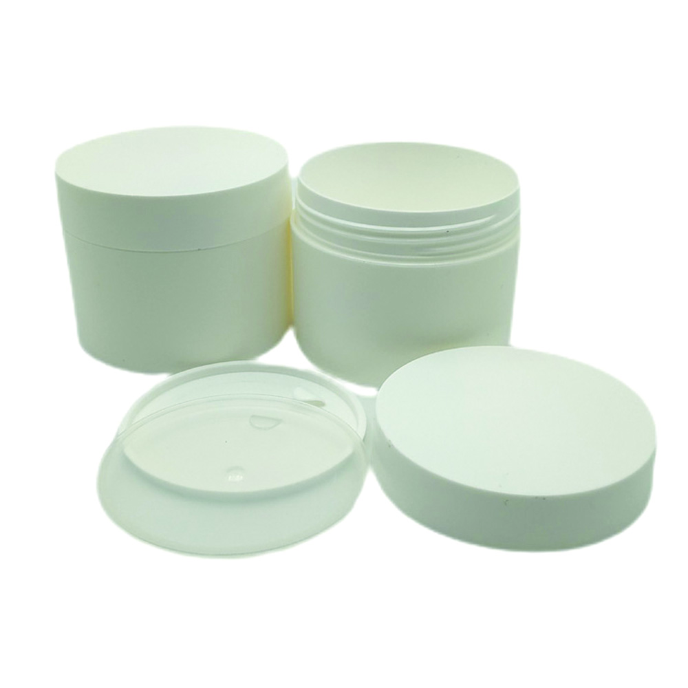 Customized Color Matte White PP Plastic Round 100ml 200ml Cosmetic Cream Jars With Lid