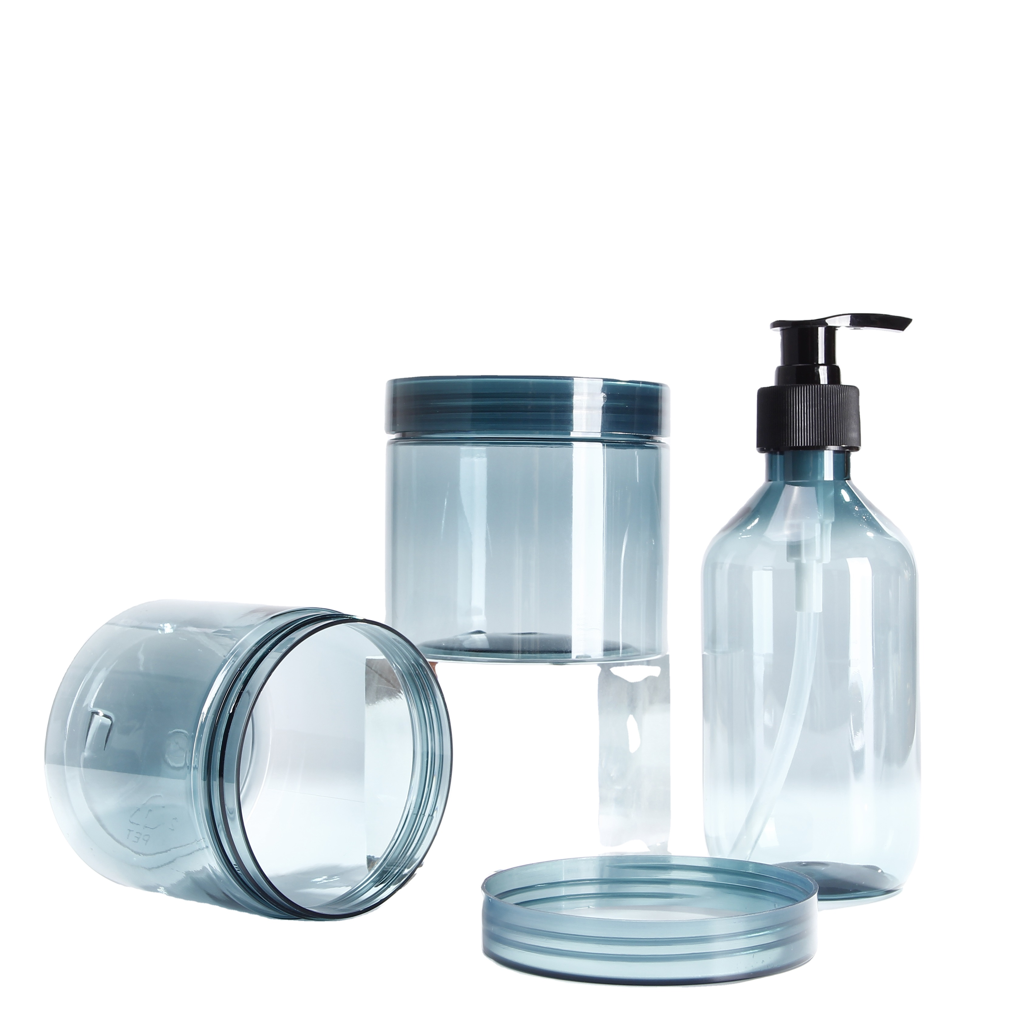 Customized Color PET Plastic cosmetic Jar for personal skin care Packaging 250ml
