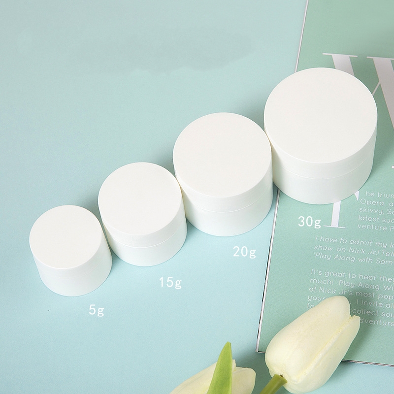 Customized Cosmetic Cream Plastic Jar 5g 15g 20g 30g 50g Frosted Jar For Eye Cream