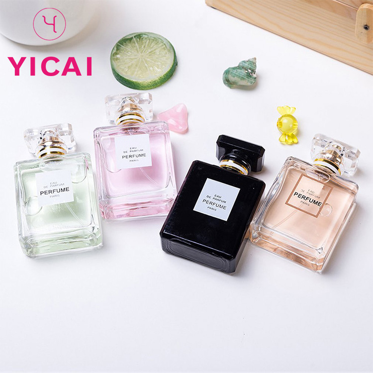 Customized Design 50ml 100ml Transparent Spray Glass Perfume Bottle