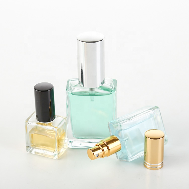 Customized Design Beauty 30Ml Perfume Glass Bottle Spray, Square Perfume Bottles 50Ml Glass